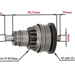 ΚΟΜΠΛΑΔΟΡΟΣ ΜΙΖΑΣ DIO/TACT/KYMCO ZX 50/AD50 14/63 70.50mm ROC